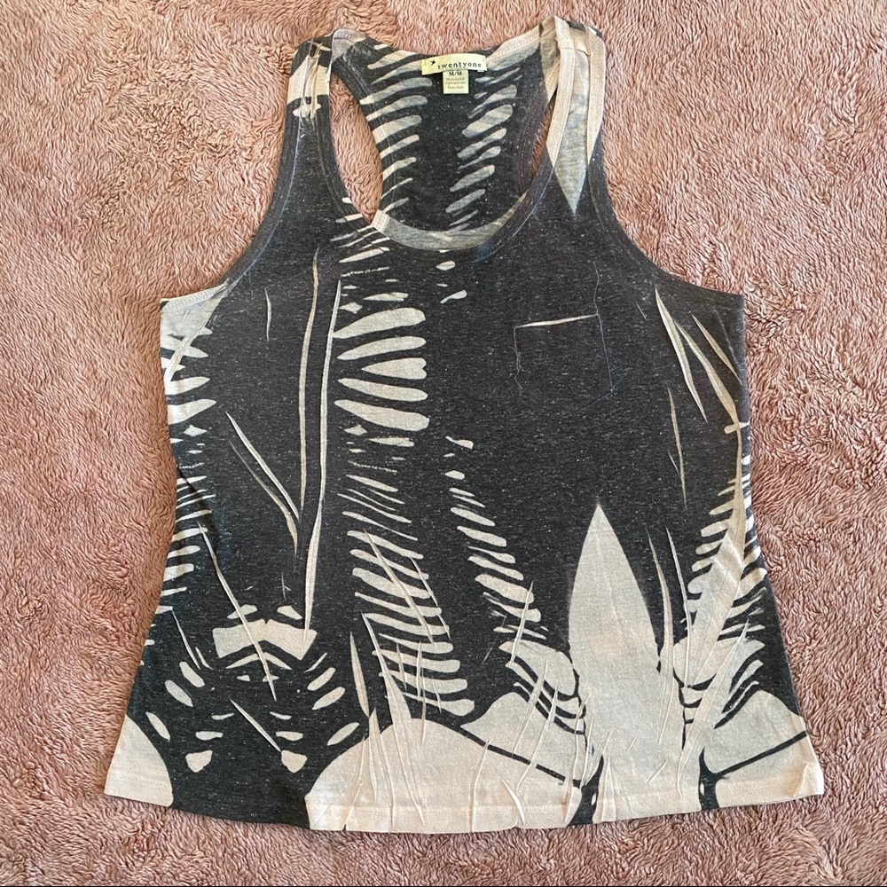 Grey and light pink tank top